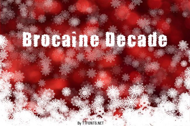 Brocaine Decade example